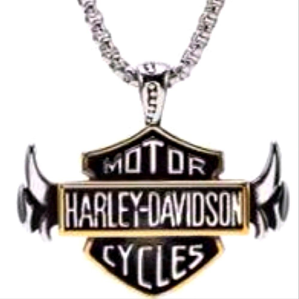 COPY - Harley Davidson Necklace With 22” Steel Chain ~ Solid Stainless Steel ~G…